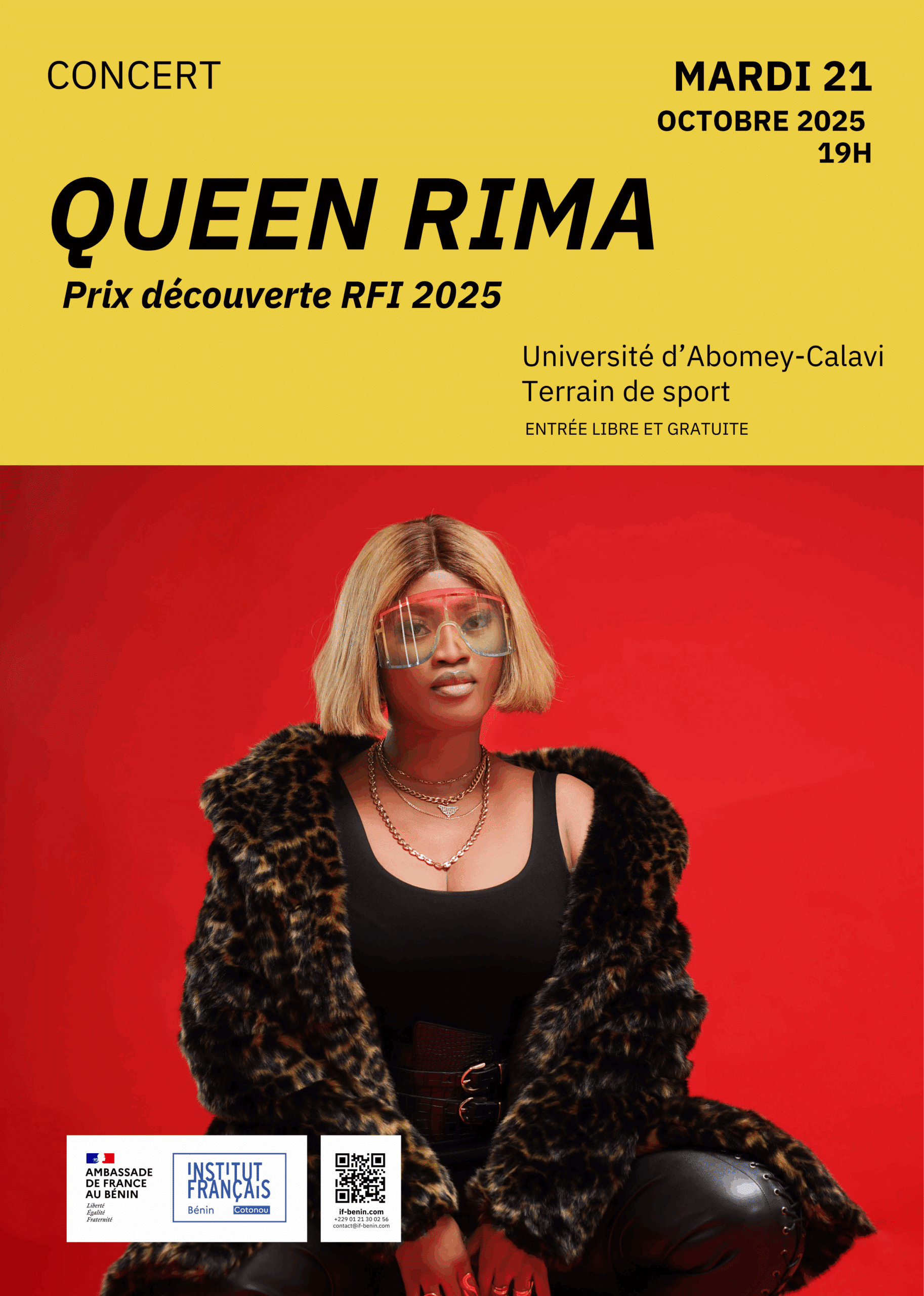 Concert QUEEN RIMA - Institut Français du Bénin